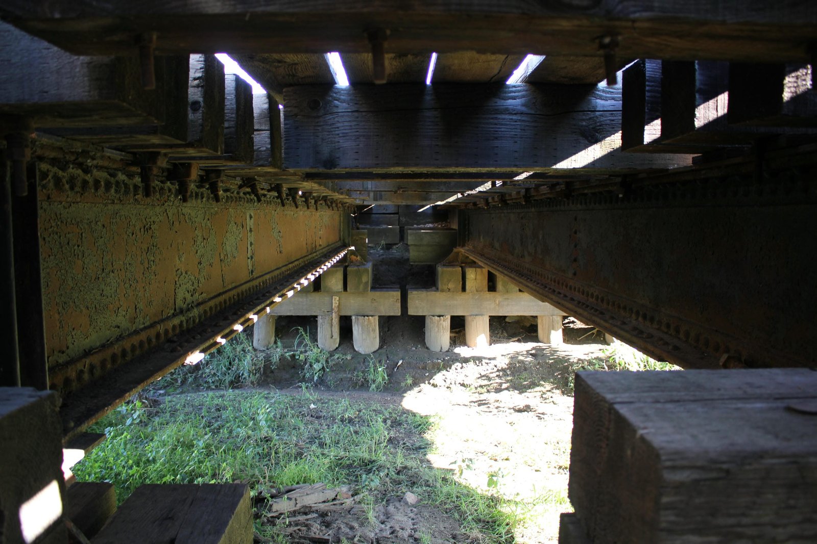 Underneath bridge